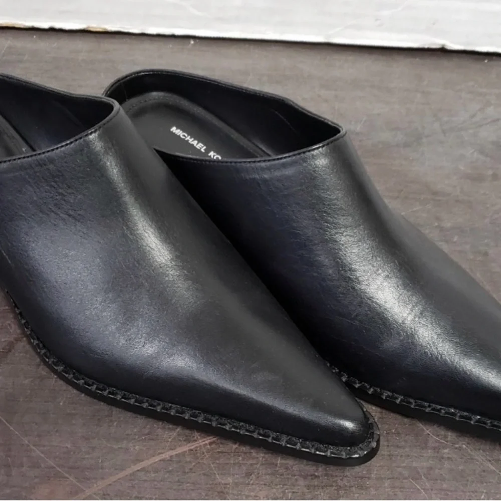 Michael Kors Black Leather Women’s Mules - Size 8 - Picture 7 of 7